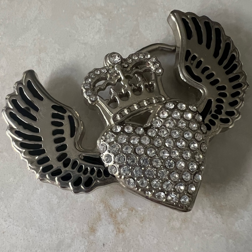 Silver Rhinestone Belt Buckles Set - Picture 2 of 6